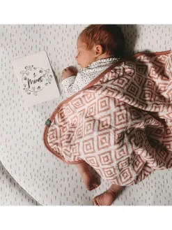 Emma&Noah Wohndecken & Plaids<Kuscheldecke in Weiß/ Rosa - (L)95 x (B)75 cm