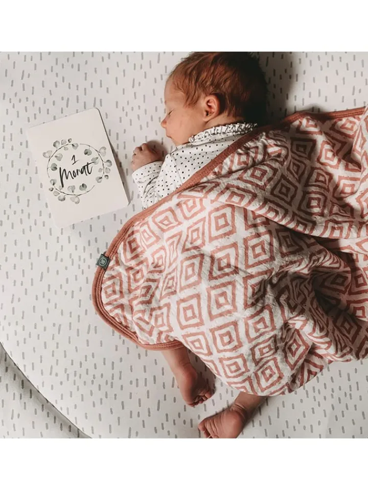Emma&Noah Wohndecken & Plaids<Kuscheldecke in Weiß/ Rosa - (L)95 x (B)75 cm