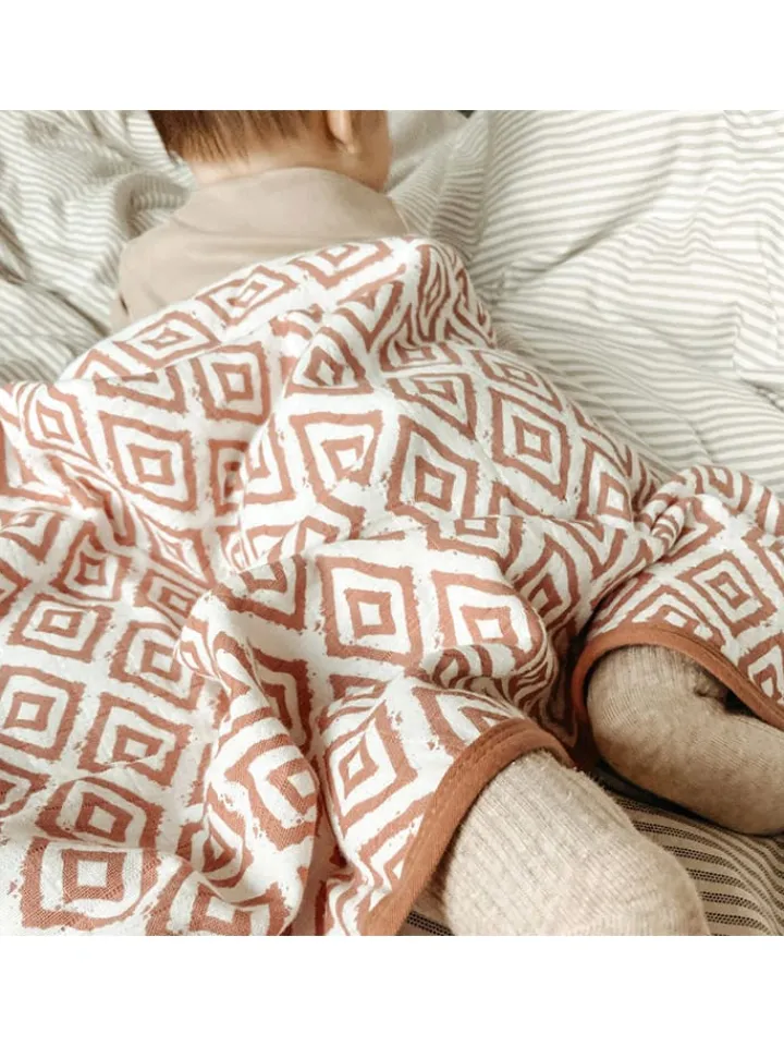 Emma&Noah Wohndecken & Plaids<Kuscheldecke in Weiß/ Rosa - (L)95 x (B)75 cm