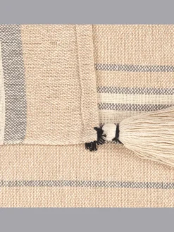Beliani Wohndecken & Plaids<Kuscheldecke YARSELI in Beige/Weiß/Schwarz - (W) 130 x (H) 1 x (L) 170 cm