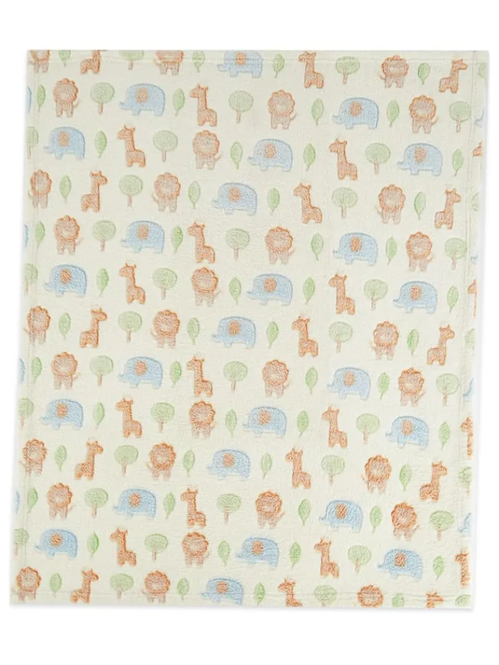 Bieco Spielwaren Wohndecken & Plaids<Kuscheldecke "Zoo" in Beige/ Bunt - (L)90 x (B)75 cm
