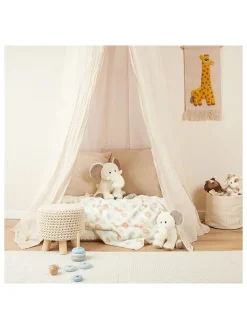 Bieco Spielwaren Wohndecken & Plaids<Kuscheldecke "Zoo" in Beige/ Bunt - (L)90 x (B)75 cm