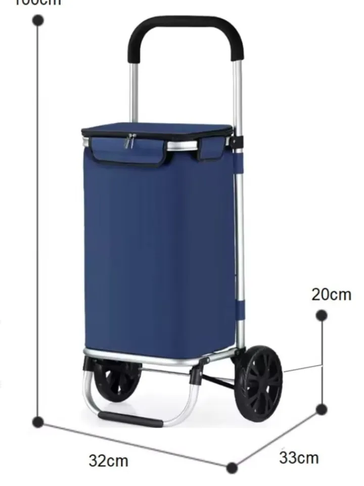Cheffinger Einkaufstaschen & -Trolleys<40L Einkaufswagen Trolley in Blau