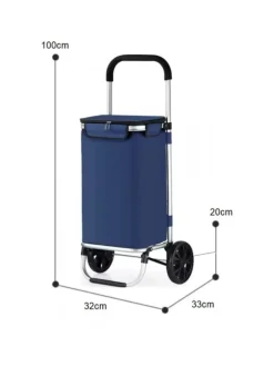 Cheffinger Einkaufstaschen & -Trolleys<40L Einkaufswagen Trolley in Blau