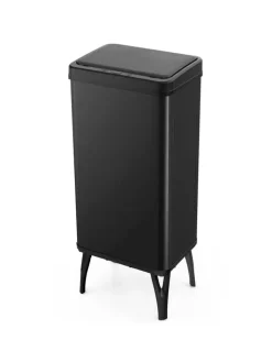 COSTWAY Mülleimer<50L Mülleimer mit Sensor in Schwarz