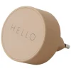 Design Letters Technikzubehör<Ladestecker "Hello" in Beige - Ø 4,5 cm