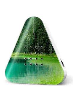 Zwitscherbox Wohndekoration<Lakesidebox "Forest Lake" in Grün - (B)11 x (H)11,8 x (T)2,8 cm