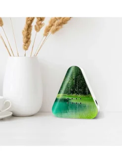 Zwitscherbox Wohndekoration<Lakesidebox "Forest Lake" in Grün - (B)11 x (H)11,8 x (T)2,8 cm