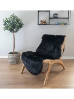 ebuy24 Lammfelle & Co<Lammfell Laila Schwarz 60 x 180 cm