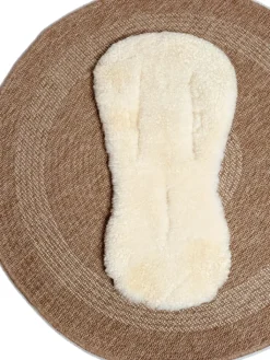 Kaiser Naturfellprodukte Lammfelle & Co<Lammfellauflage "Milky sand" in Natur - (L)77 x (B)35 cm