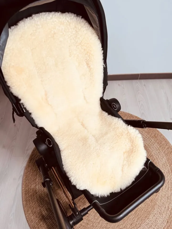 Kaiser Naturfellprodukte Lammfelle & Co<Lammfellauflage "Milky sand" in Natur - (L)77 x (B)35 cm