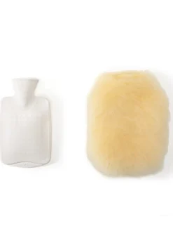 Hofbrucker Wärmflaschen & -Kissen<Lammfell-Wärmflasche in Natur - (L)28 x (B)20 cm