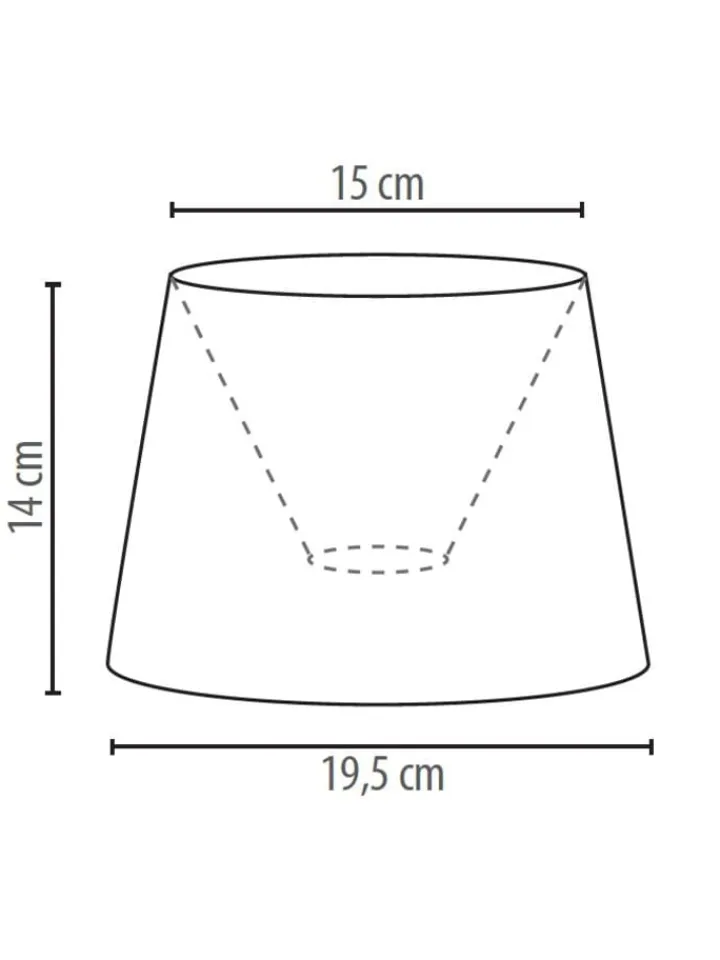 Licht-Erlebnisse Tischleuchten<Lampenschirm Ø 19.5 x (H)14 cm in Ecru