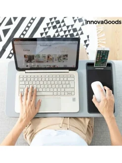 InnovaGoods Büro- & Schulbedarf<Laptop-Tisch in Grau - (B)57,5 x (H)5,8 x (T)30,5 cm