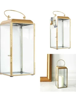 The Concept Factory Kerzen, Vasen & Mehr<Laterne in Gold - (B)15 x (H)35 x (T)15 cm