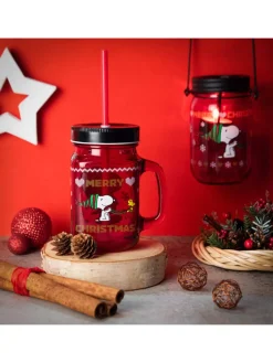 Trendy Kitchen by EXCÉLSA Kerzen, Vasen & Mehr<Laterne "Peanuts" in Rot - (H)13 x Ø 7,5 cm