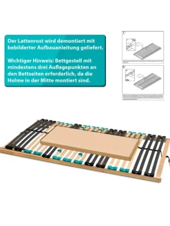 Coemo Betten & Matratzen<Lattenrost Drömson, Kopfteil verstellbar in Natur