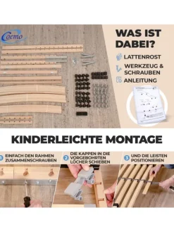 Coemo Betten & Matratzen<Lattenrost ERGO K 70x200 verstellbar in Natur