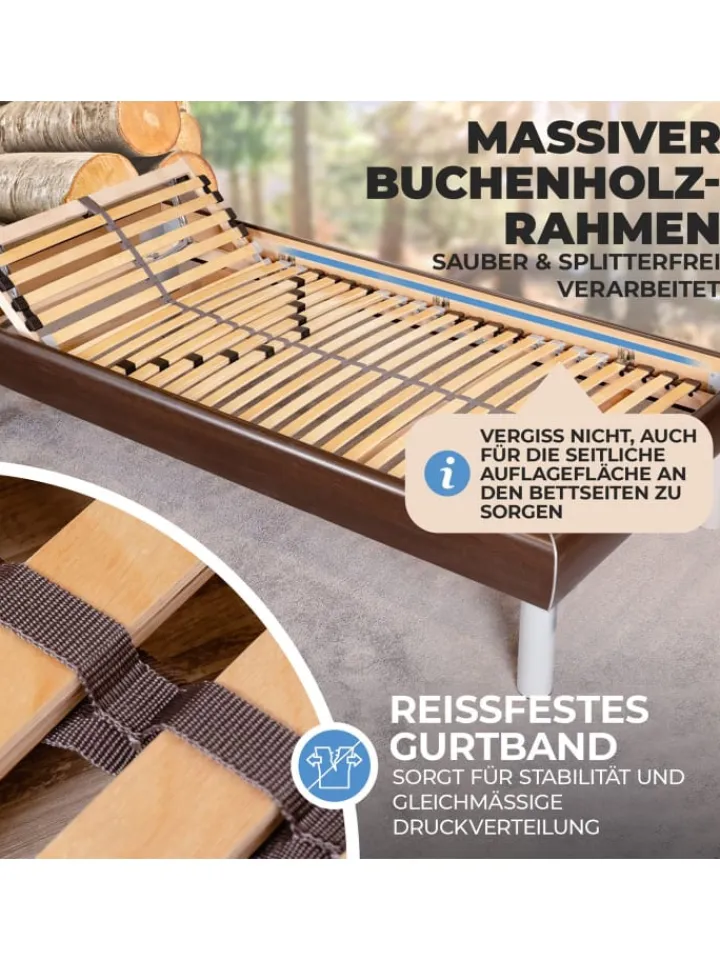 Coemo Betten & Matratzen<Lattenrost ERGO K 70x200 verstellbar in Natur
