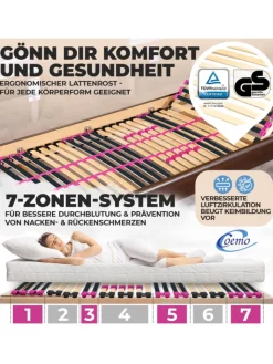 Coemo Betten & Matratzen<Lattenrost PINK DREAM in Natur