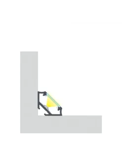LED Line Lichterketten & Dekobeleuchtung<LED Aluminium Eckprofil PD-C 1 Meter Aluprofil Leiste Silber in Silber