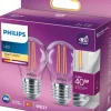Philips Leuchtmittel<LED Classic E27 Lampe 40 W Tropfenform klar warmweiß 2er-Pack Energieklasse F