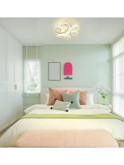 ZMH Decken- & Hängeleuchten<Led Deckenleuchte in Weiß 26W Modern 3000K Warmweiß Kreatives L 26cm