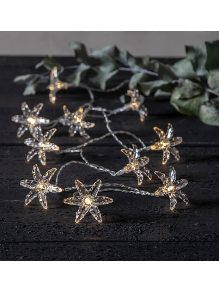 MARELIDA Lichterketten & Dekobeleuchtung<LED Deko Lichterkette Blumen Timer L: 1,35m in transparent