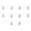 MARELIDA Lichterketten & Dekobeleuchtung<LED Deko Lichterkette Glamour 10 Lampenschirme L: 1,8m in silber