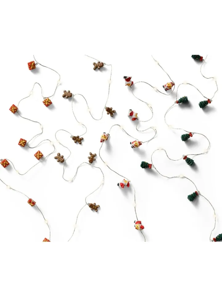 MARELIDA Lichterketten & Dekobeleuchtung<LED Deko Lichterkette Nikolaus 20LED mit Timer L: 1,9m in rot, weiß