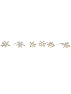 MARELIDA Lichterketten & Dekobeleuchtung<LED Deko Lichterkette Schneeflocken Timer L: 1,35m in transparent