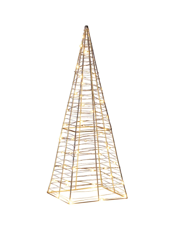 Beliani Lichterketten & Dekobeleuchtung<LED Deko PUKSALA in Silber - (W) 20 x (H) 60 x (L) 20 cm