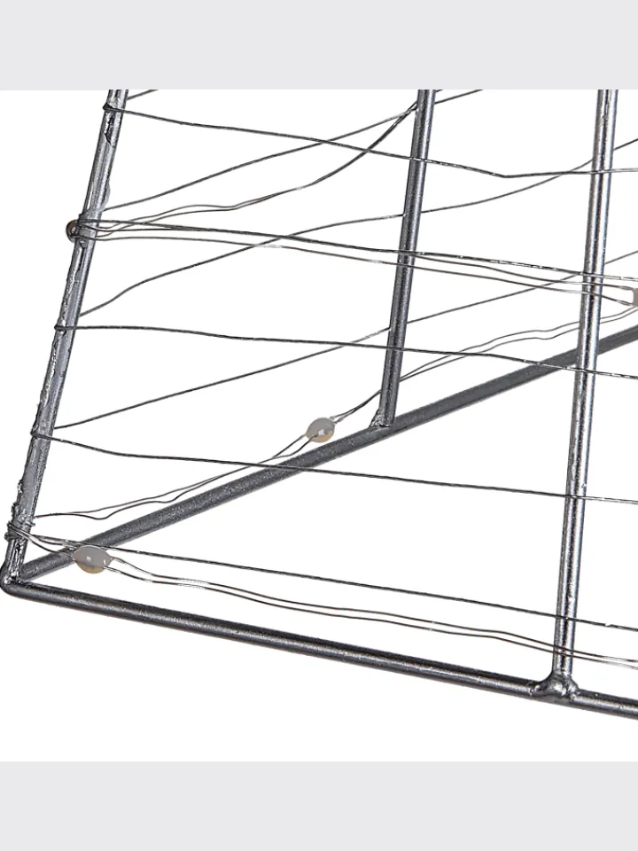 Beliani Lichterketten & Dekobeleuchtung<LED Deko PUKSALA in Silber - (W) 20 x (H) 60 x (L) 20 cm
