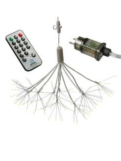 MARELIDA Lichterketten & Dekobeleuchtung<LED Feuerwerk Leuchtstern Firework mit Fernb. D: 25cm in weiß