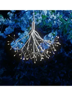 MARELIDA Lichterketten & Dekobeleuchtung<LED Feuerwerk Leuchtstern Firework mit Fernb. D: 25cm in weiß