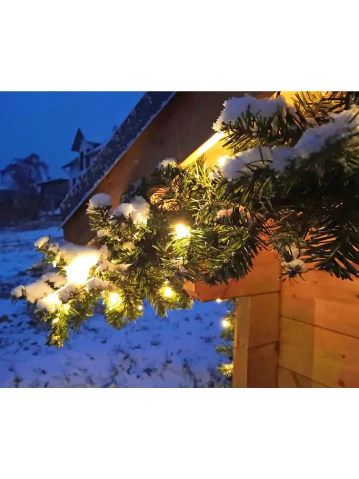 FHS Lichterketten & Dekobeleuchtung<LED Girlande mit integrierter Lichterkette mit Timerfunktion in Grün