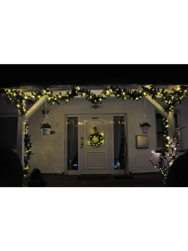 FHS Lichterketten & Dekobeleuchtung<LED Girlande mit integrierter Lichterkette mit Timerfunktion in Grün
