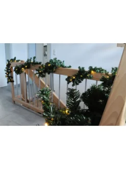 FHS Lichterketten & Dekobeleuchtung<LED Girlande mit integrierter Lichterkette mit Timerfunktion in Grün