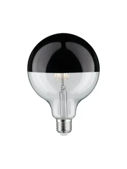 paulmann Leuchtmittel<LED Globe 6,5 Watt E27 Kopfspiegel Schwarzchrom Warmweiß F