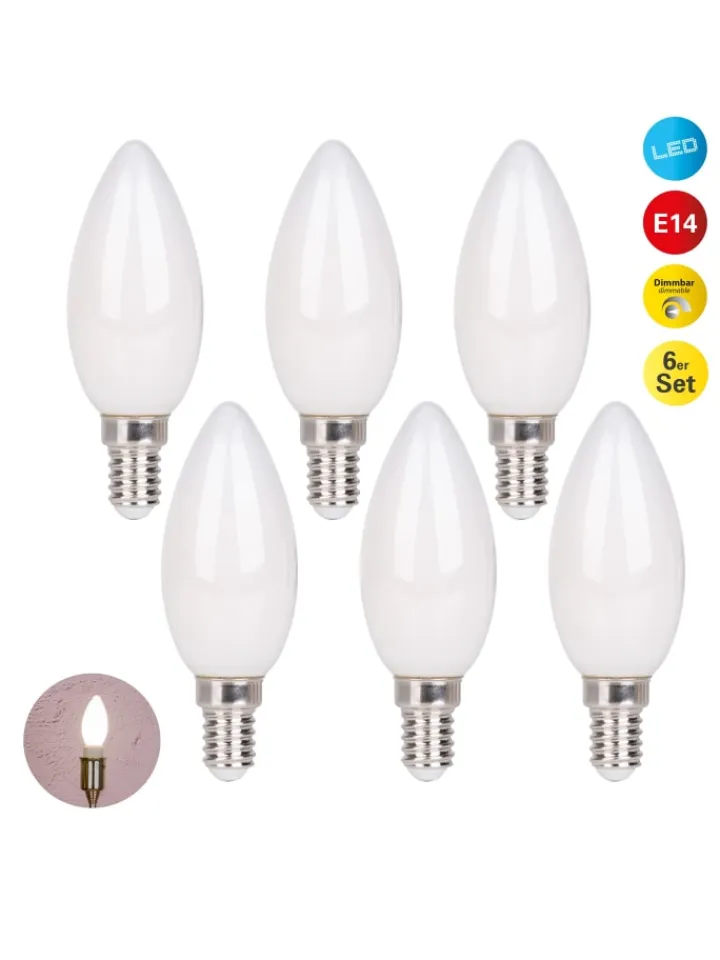 näve Leuchtmittel<LED Leuchtmittel "DAFFY" in weiß - (L)3.5 cm x (B)3.5 cm x (H)10.2 cm - EEK F