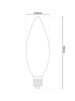 näve Leuchtmittel<LED Leuchtmittel "DAFFY" in weiß - (L)3.5 cm x (B)3.5 cm x (H)10.2 cm - EEK F