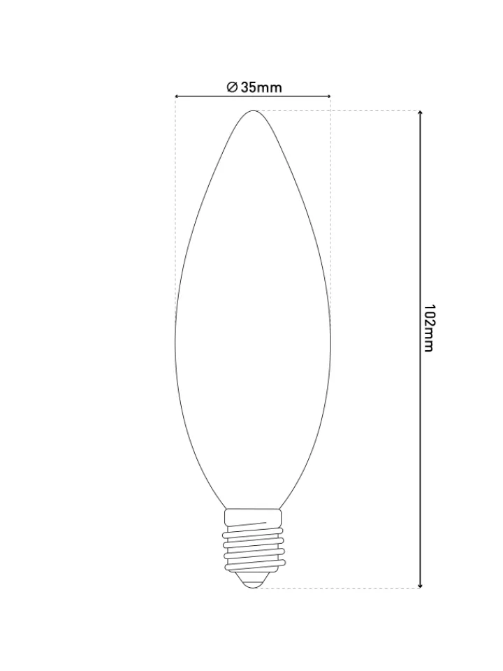näve Leuchtmittel<LED Leuchtmittel "DAFFY" in weiß - (L)3.5 cm x (B)3.5 cm x (H)10.2 cm - EEK F