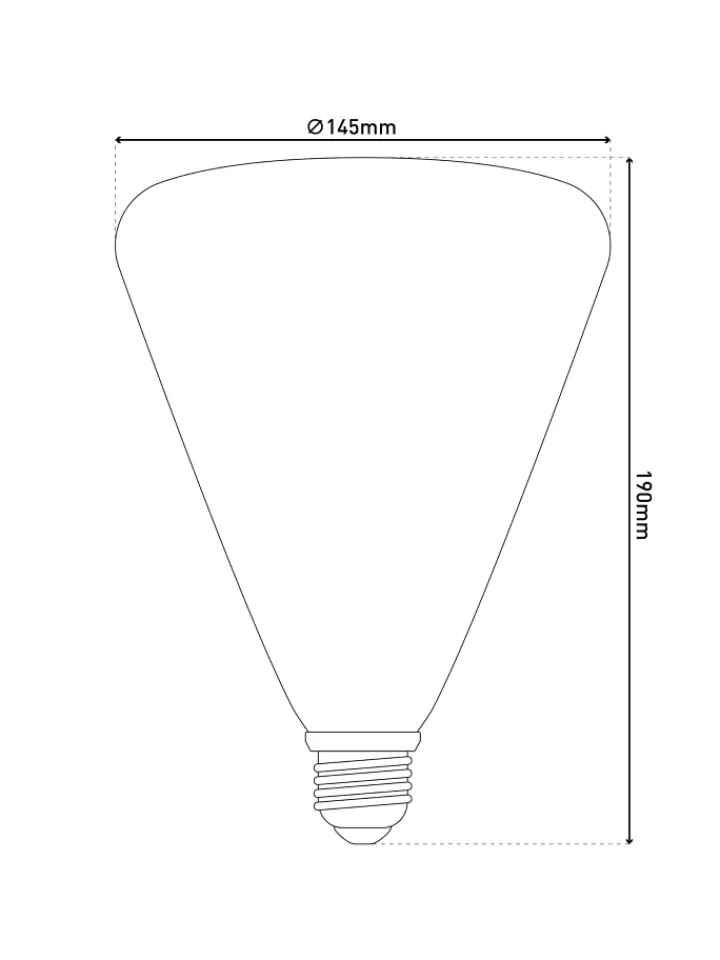 näve Leuchtmittel<LED Leuchtmittel "DILLY" in rot - (L)14.5 cm x (B)14.5 cm x (H)19 cm - EEK G