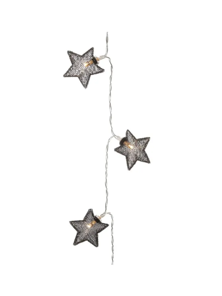 MARELIDA Lichterketten & Dekobeleuchtung<LED Lichterkette Sterne Dekolichterkette Weihnachten 0,9m in schwarz