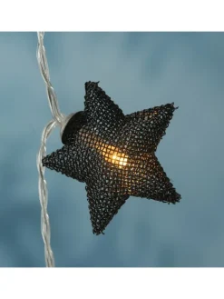 MARELIDA Lichterketten & Dekobeleuchtung<LED Lichterkette Sterne Dekolichterkette Weihnachten 0,9m in schwarz