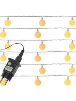 MARELIDA Lichterketten & Dekobeleuchtung|Lichterketten & Deko-Leuchten<LED Lichterkette Berry/Cherry 60 XL Kugeln bernstein L: 9m in weiß
