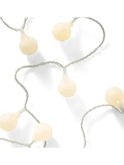 MARELIDA Lichterketten & Dekobeleuchtung|Lichterketten & Deko-Leuchten<LED Lichterkette Berry/Cherry 60 XL Kugeln bernstein L: 9m in weiß