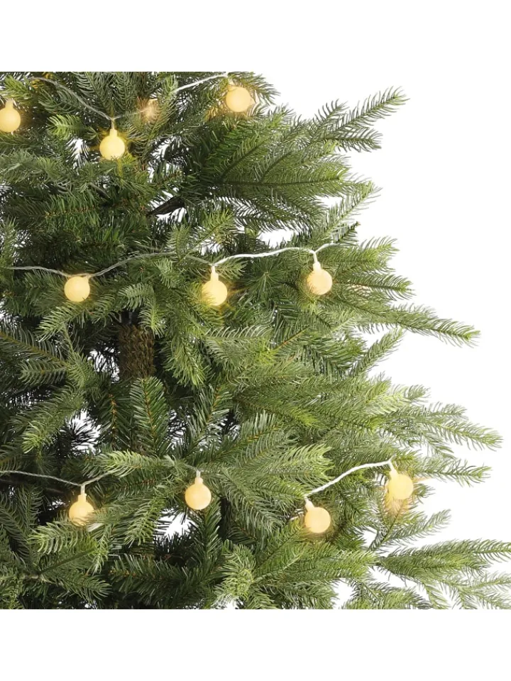 MARELIDA Lichterketten & Dekobeleuchtung|Lichterketten & Deko-Leuchten<LED Lichterkette Berry/Cherry 60 XL Kugeln bernstein L: 9m in weiß
