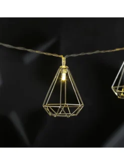 MARELIDA Lichterketten & Dekobeleuchtung<LED Lichterkette DIAMANT 10 kleine beleuchtete Rubine L: 1,6m in silber