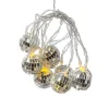SATISFIRE Lichterketten & Dekobeleuchtung<LED Lichterkette Diskokugel 10 kleine Spiegelkugeln L: 1,35m in silber